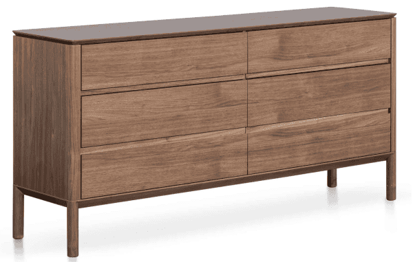 MABEL 6 Drawers Wooden Dresser- Walnut - Image 4